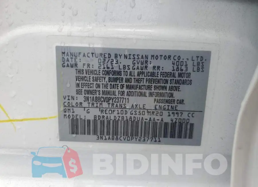 3N1AB8CV0PY237711 Photo# 12