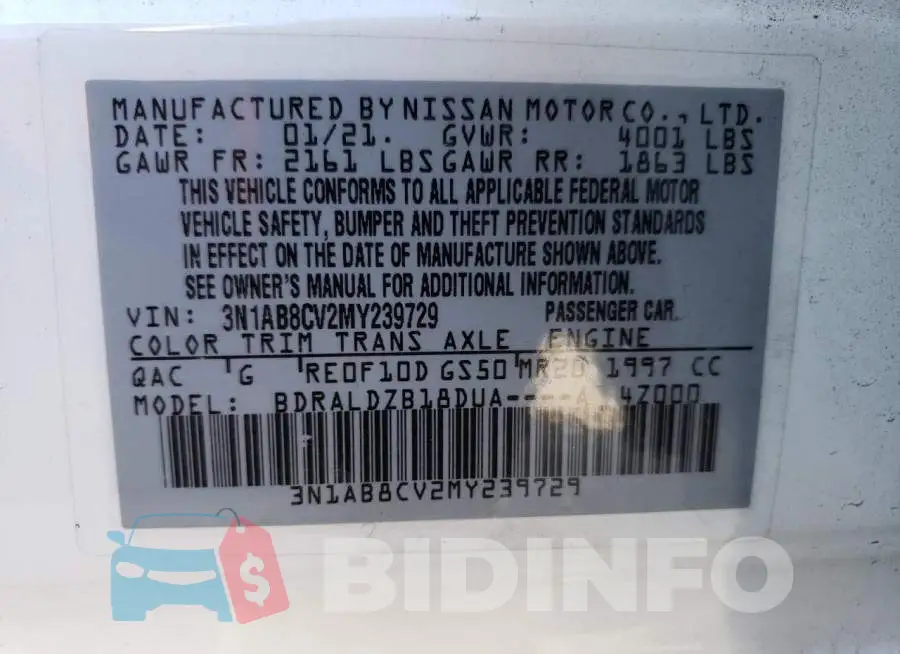 3N1AB8CV2MY239729 Photo# 12