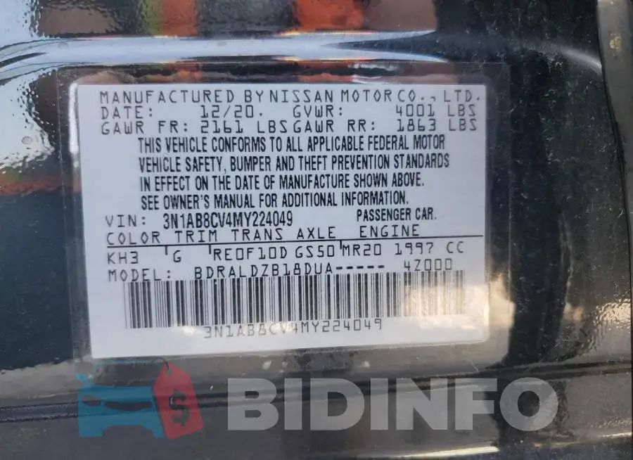 3N1AB8CV4MY224049 Photo# 12