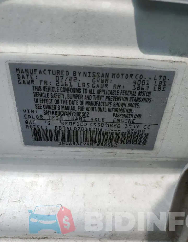 3N1AB8CV4NY288562 Photo# 12