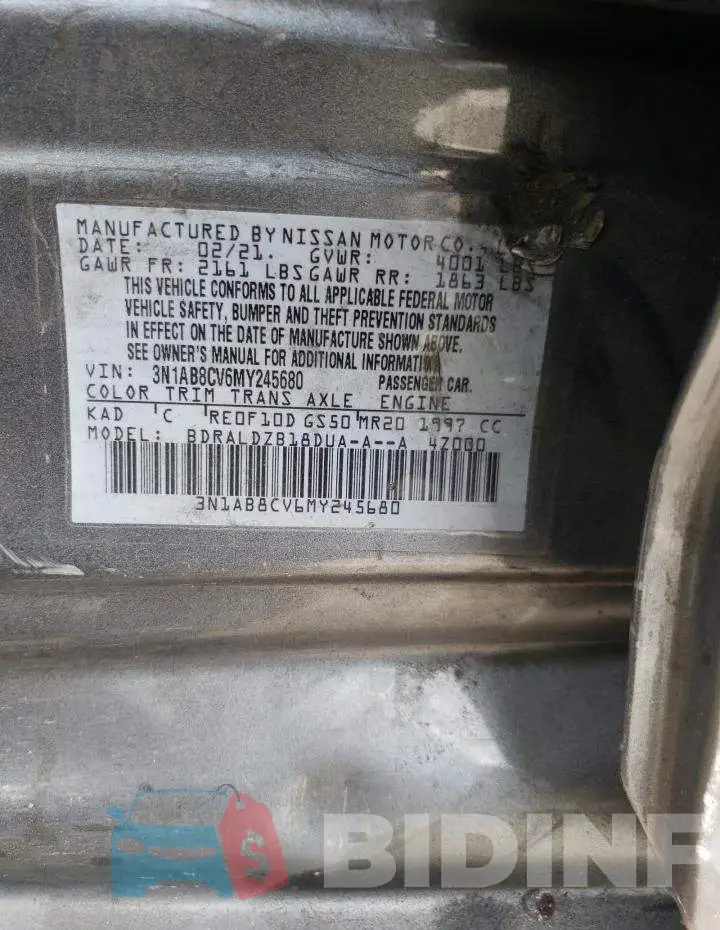 3N1AB8CV6MY245680 Photo# 13