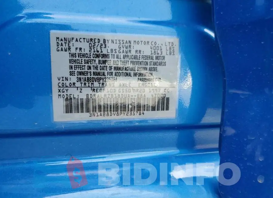 3N1AB8DV8PY235784 Photo# 12