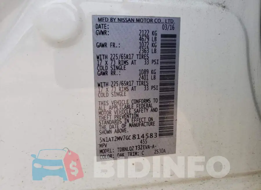 5N1AT2MV7GC814583 Photo# 13