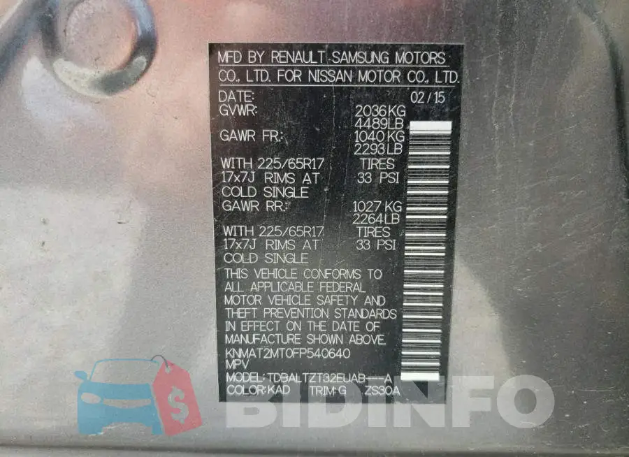 KNMAT2MT0FP540640 Photo# 13