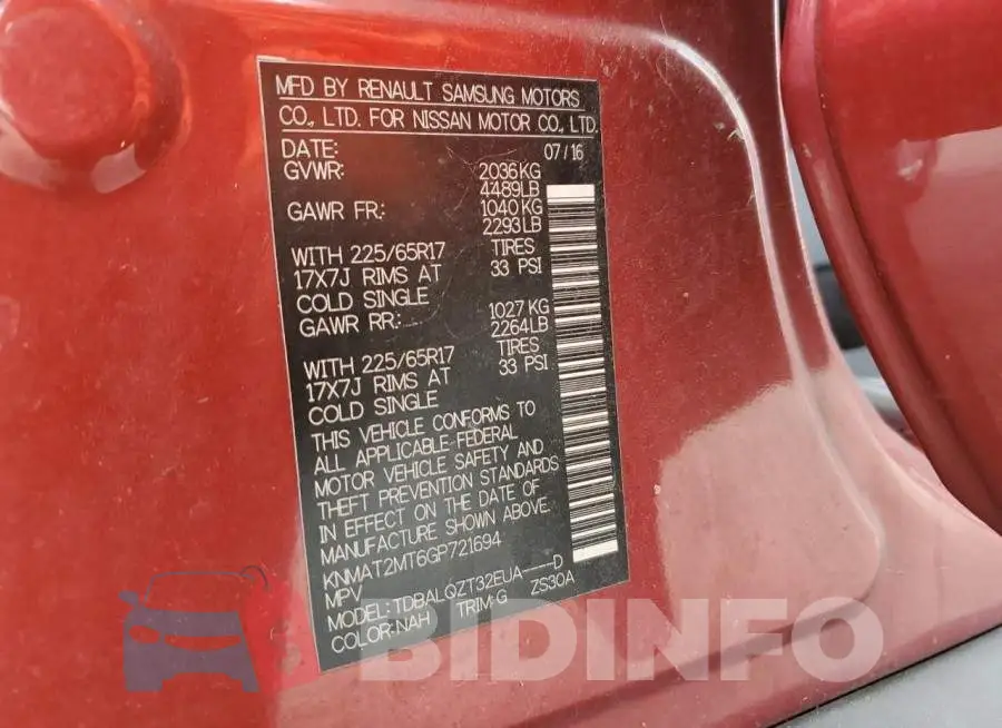 KNMAT2MT6GP721694 Photo# 13