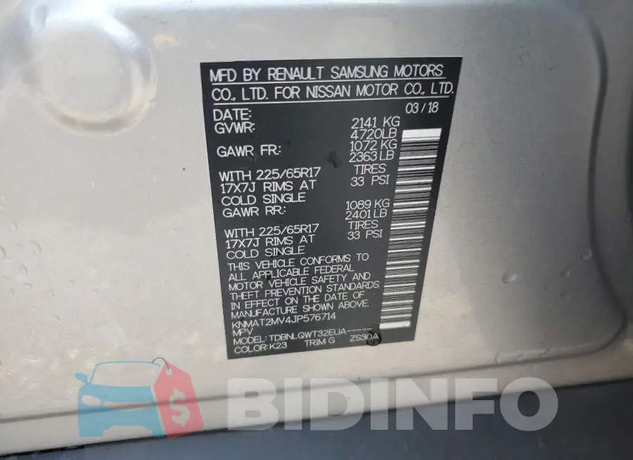 KNMAT2MV4JP576714 Photo# 13