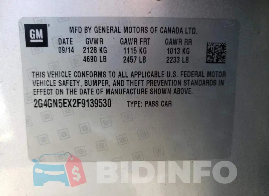 2G4GN5EX2F9139530 Photo# 12