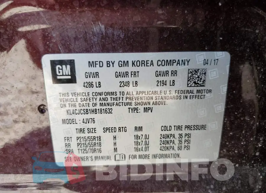 KL4CJCSB1HB181632 Photo# 12