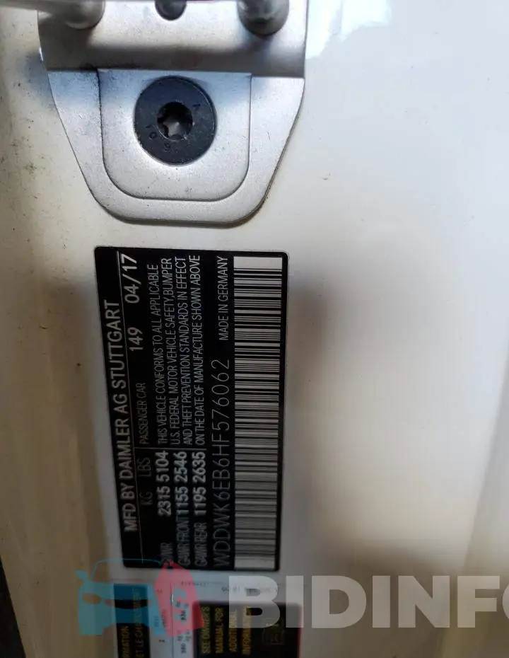 WDDWK6EB6HF576062 Photo# 12