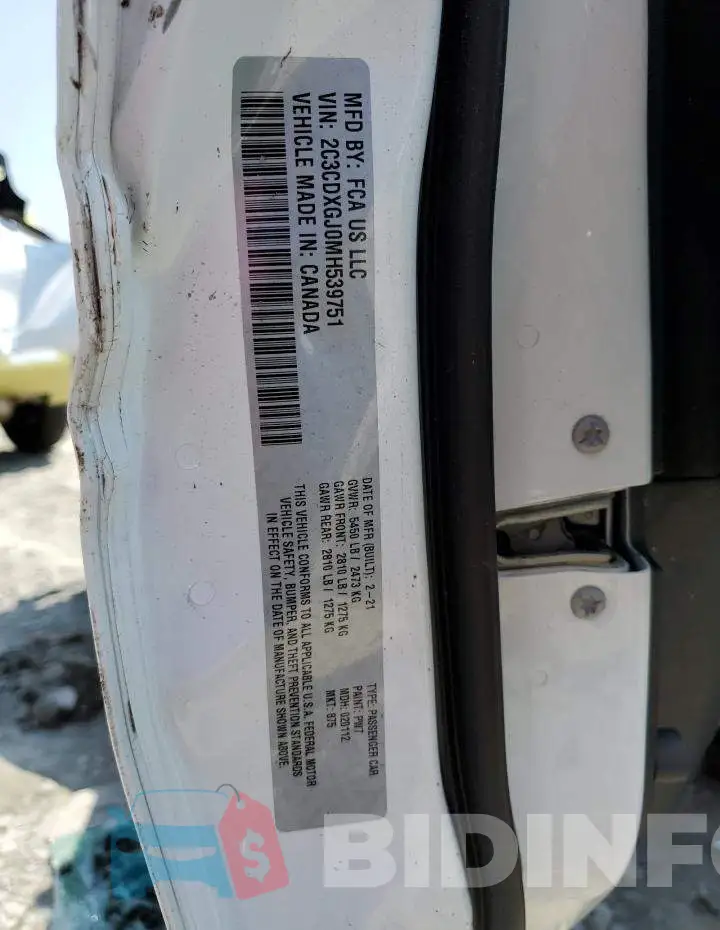 2C3CDXGJ0MH539751 Photo# 12