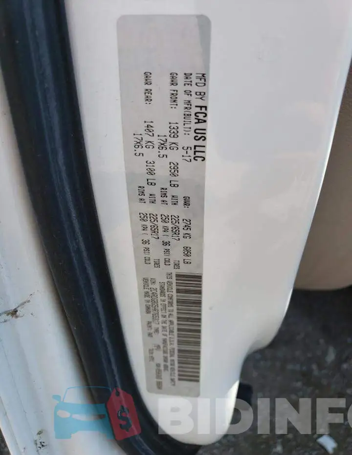 2C4RDGBG5HR765317 Photo# 13
