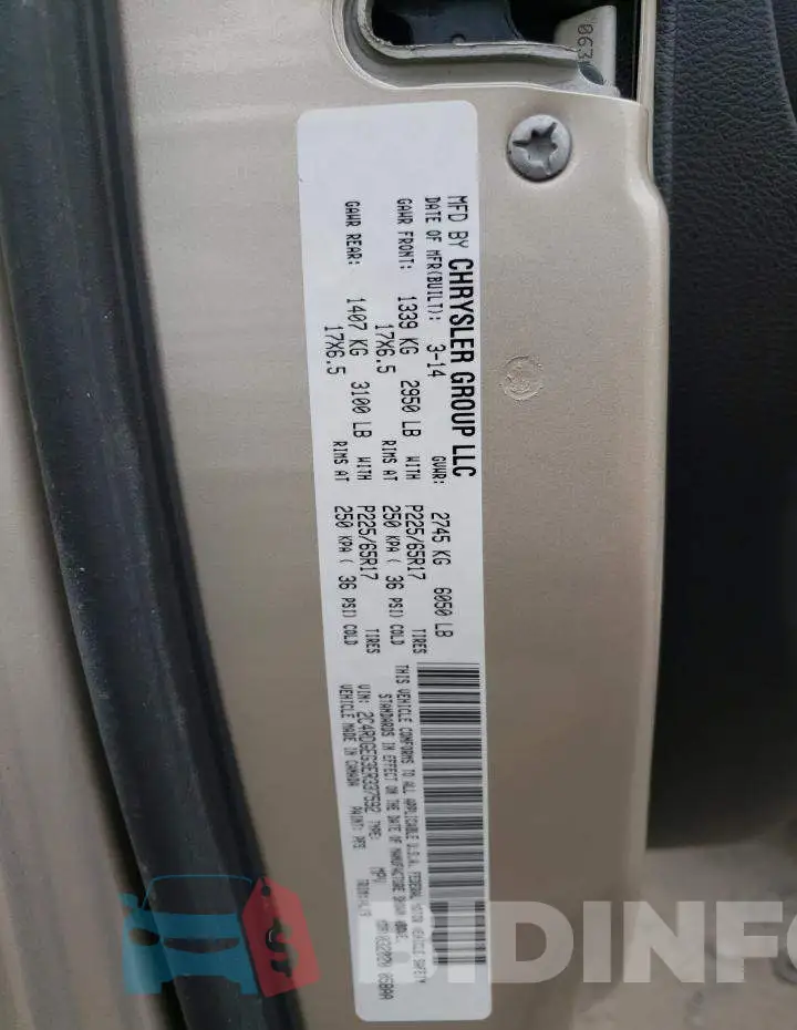 2C4RDGEG3ER337592 Photo# 14