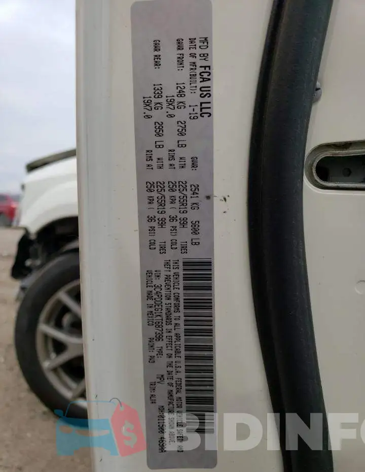 3C4PDDEG1KT687396 Photo# 12