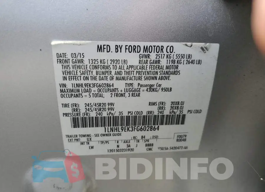1LNHL9EK3FG602864 Photo# 12