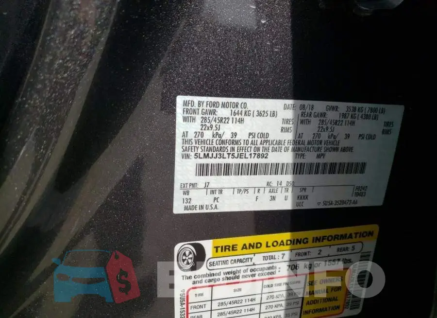 5LMJJ3LT5JEL17892 Photo# 13