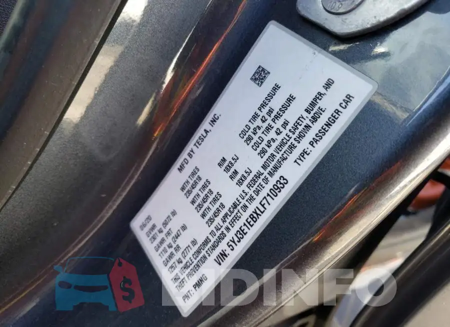 5YJ3E1EBXLF710933 Photo# 13