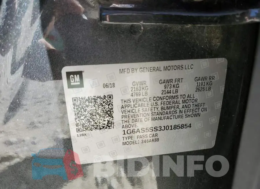1G6AS5SS3J0185854 Photo# 12