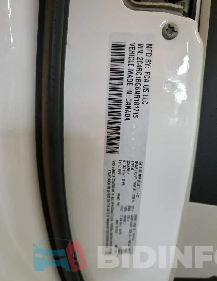 2C4RC1BG6NR181715 Photo# 13