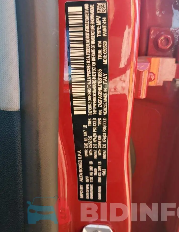 ZASFAKBN0J7B61685 Photo# 14