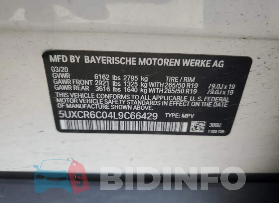 5UXCR6C04L9C66429 Photo# 13