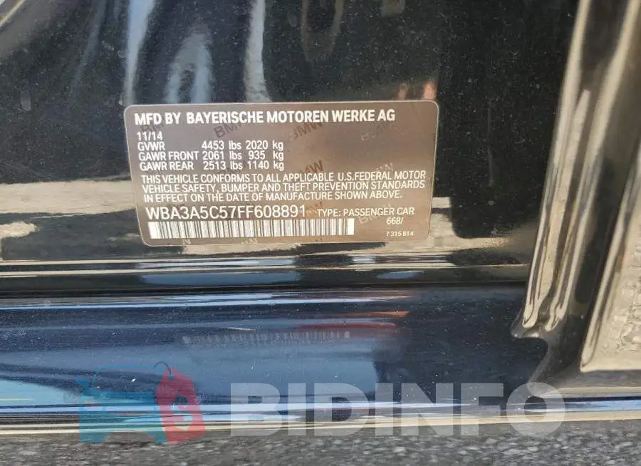 WBA3A5C57FF608891 Photo# 12