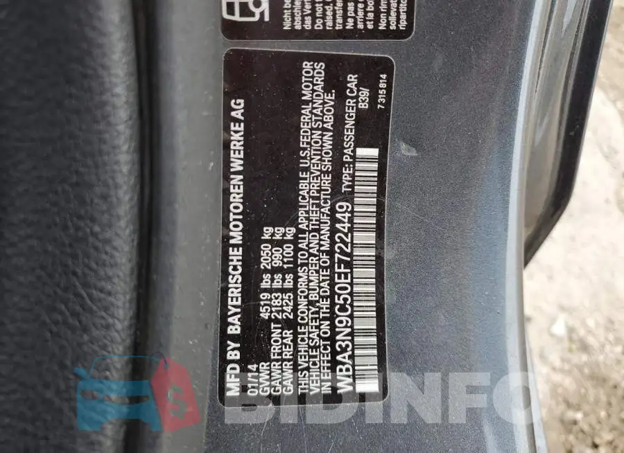 WBA3N9C50EF722449 Photo# 12