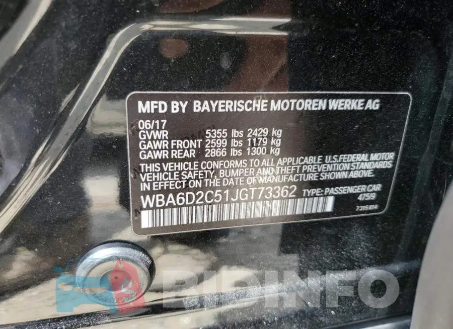 WBA6D2C51JGT73362 Photo# 12