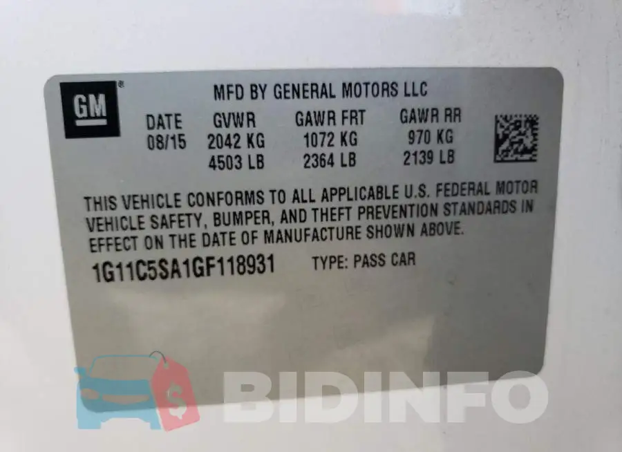 1G11C5SA1GF118931 Photo# 12