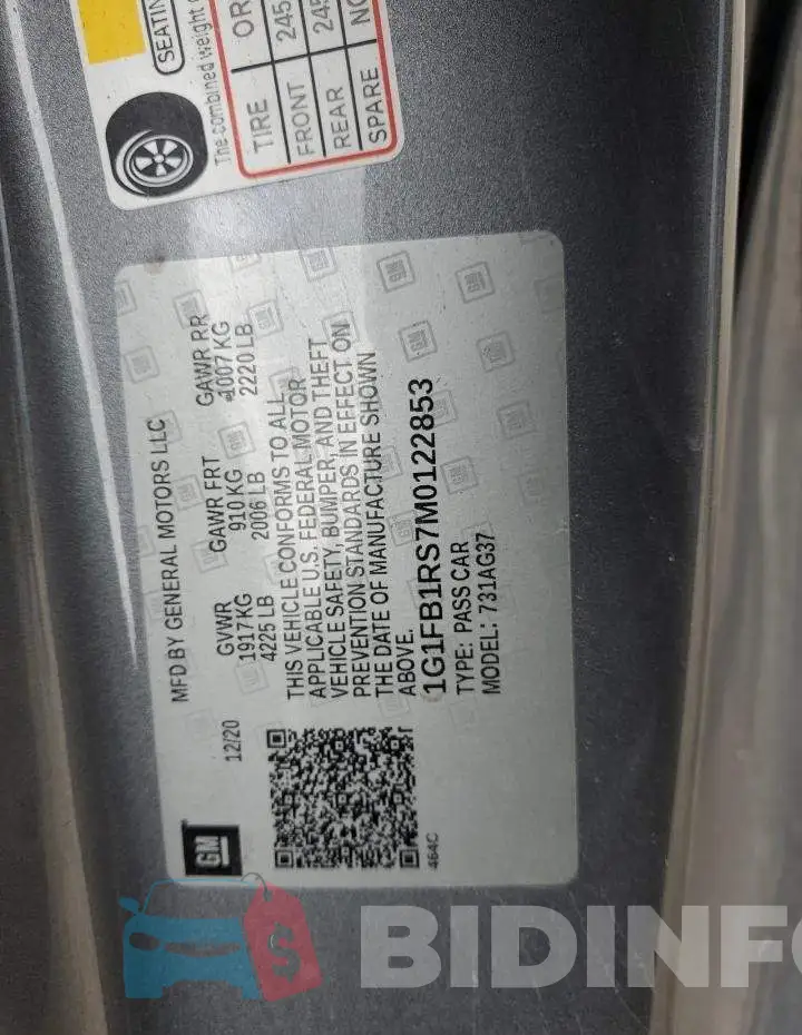 1G1FB1RS7M0122853 Photo# 12