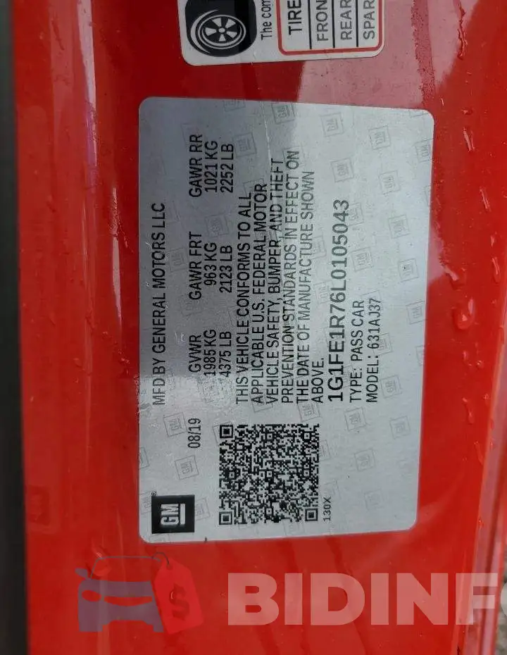 1G1FE1R76L0105043 Photo# 12