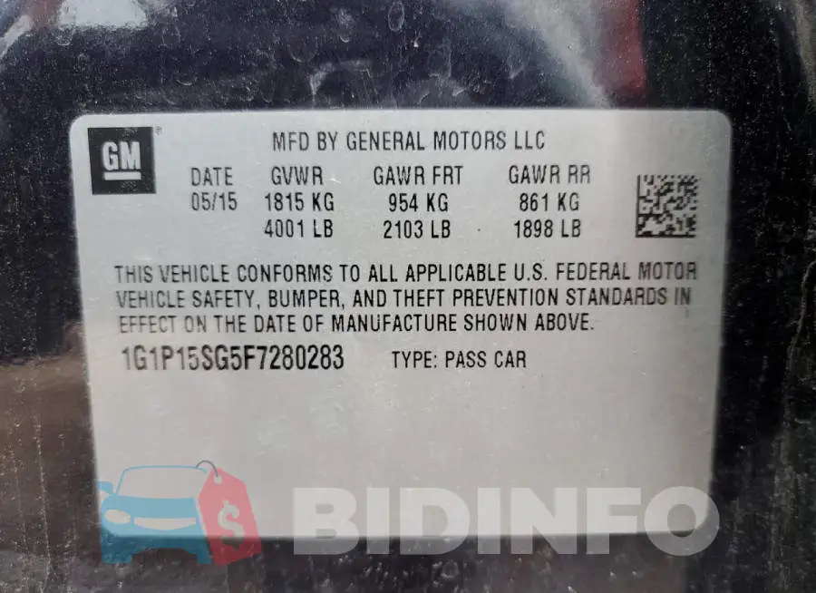 1G1P15SG5F7280283 Photo# 12