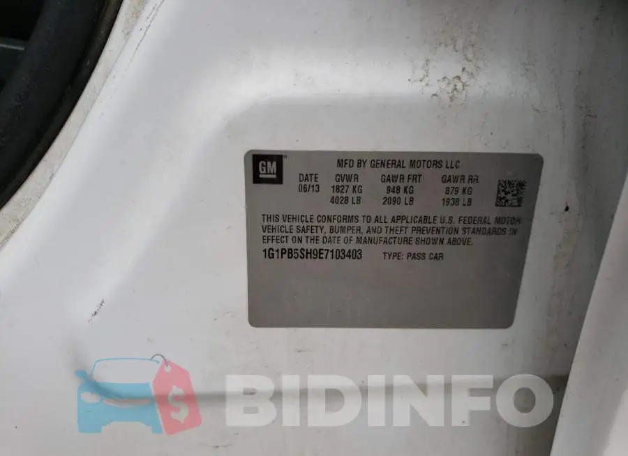 1G1PB5SH9E7103403 Photo# 12