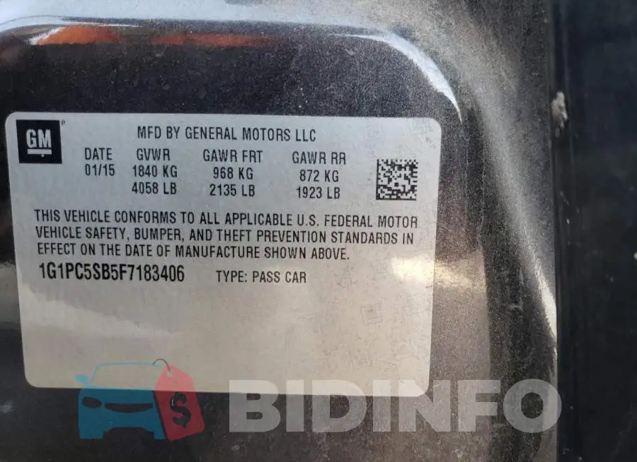 1G1PC5SB5F7183406 Photo# 13