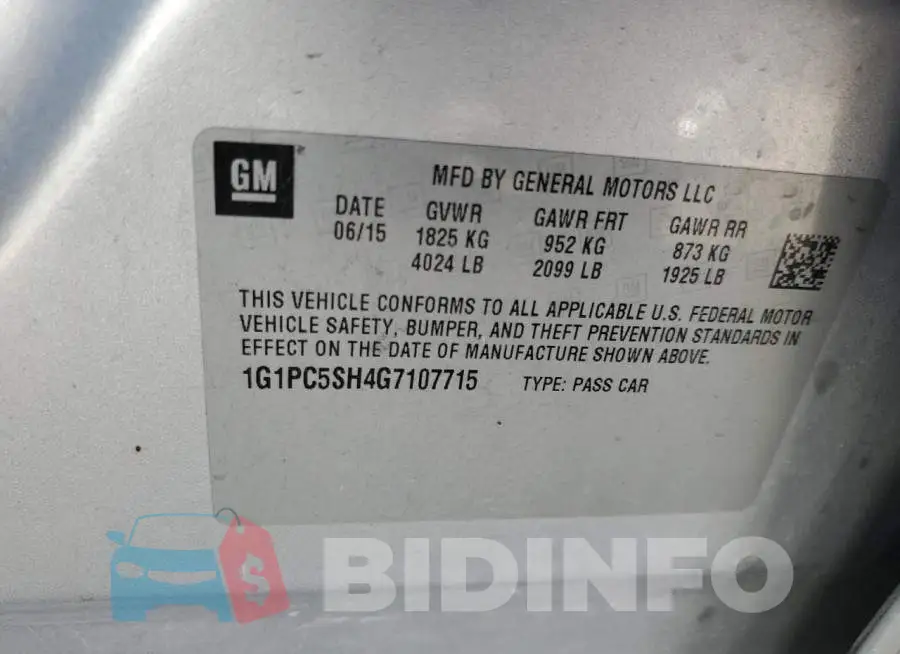 1G1PC5SH4G7107715 Photo# 13