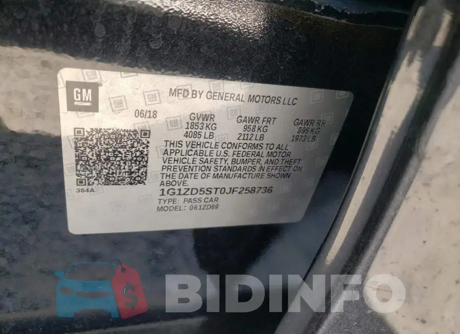 1G1ZD5ST0JF258736 Photo# 12