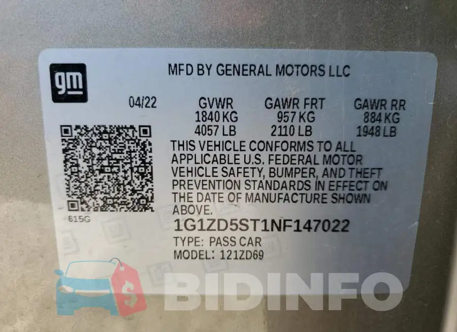 1G1ZD5ST1NF147022 Photo# 13