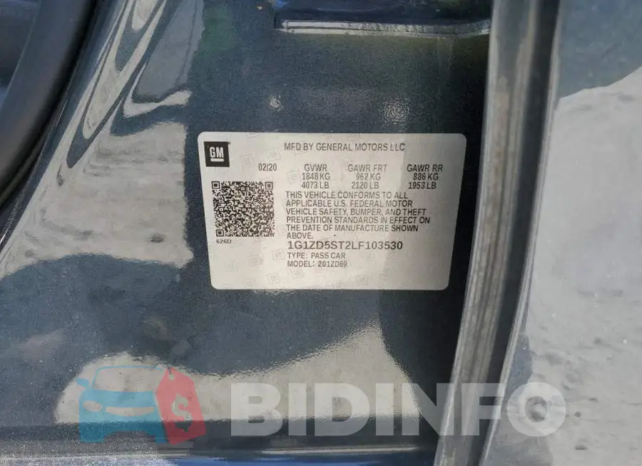 1G1ZD5ST2LF103530 Photo# 12