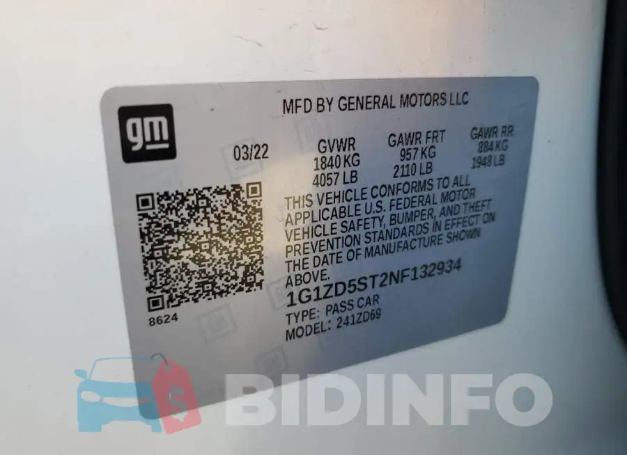 1G1ZD5ST2NF132934 Photo# 12
