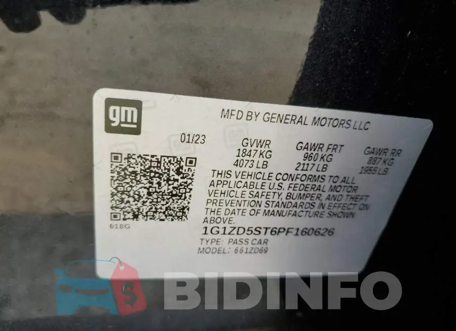1G1ZD5ST6PF160626 Photo# 12