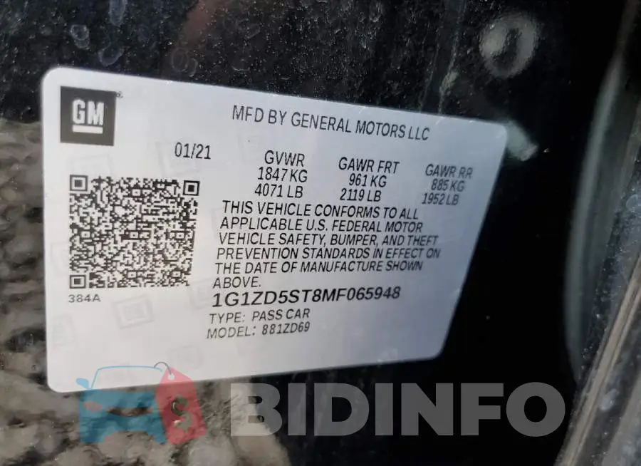 1G1ZD5ST8MF065948 Photo# 12