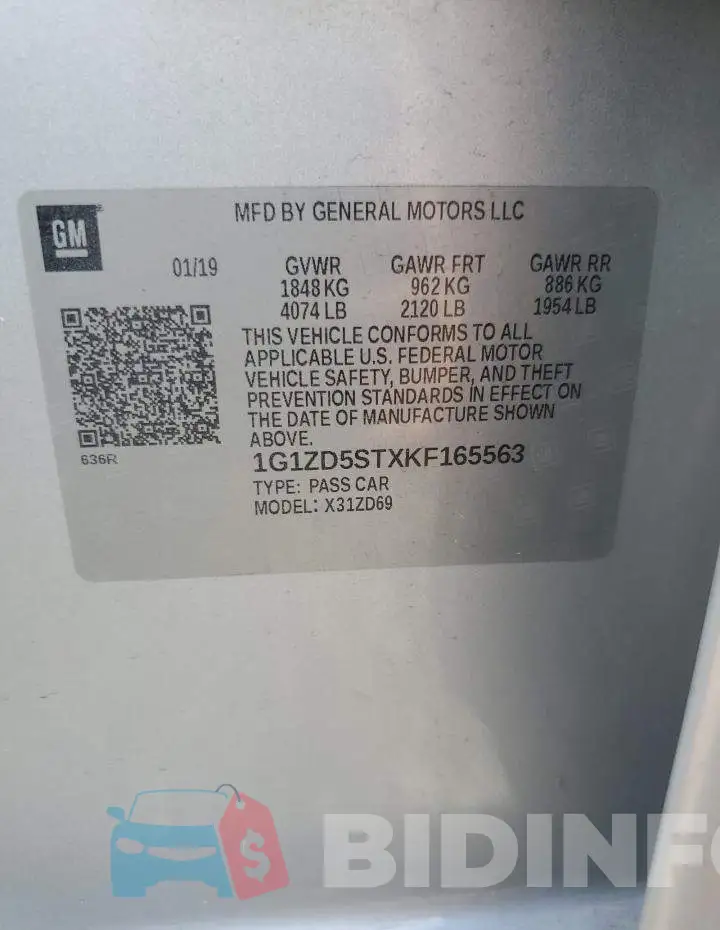 1G1ZD5STXKF165563 Photo# 12
