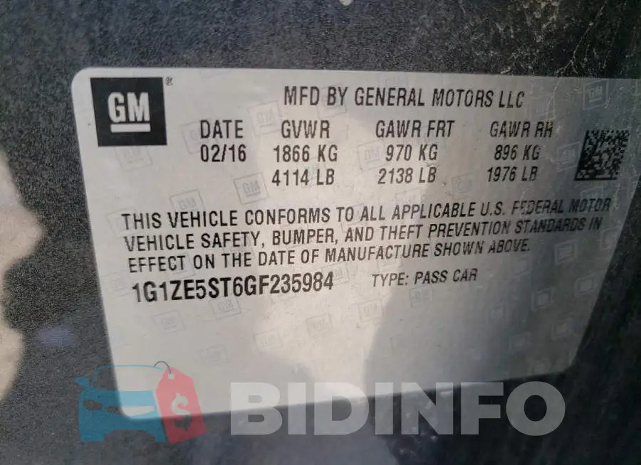 1G1ZE5ST6GF235984 Photo# 12