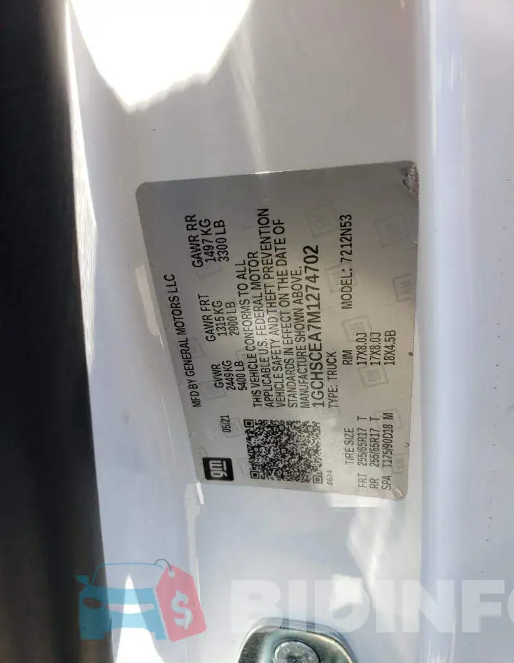 1GCHSCEA7M1274702 Photo# 13