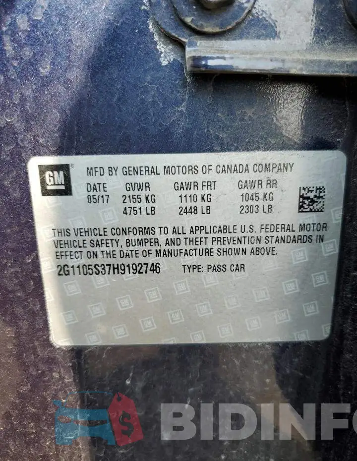 2G1105S37H9192746 Photo# 12