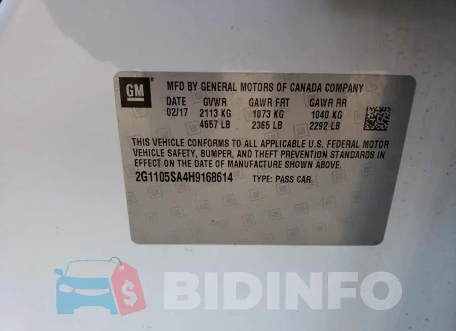 2G1105SA4H9168614 Photo# 12