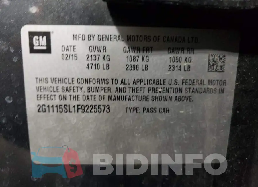 2G1115SL1F9225573 Photo# 13