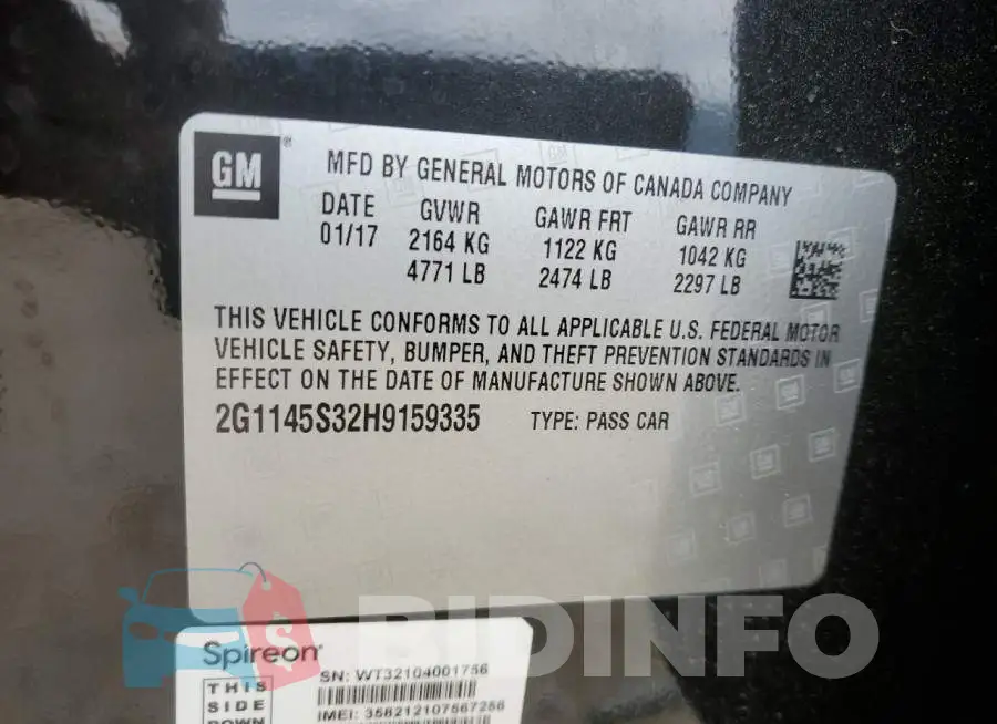 2G1145S32H9159335 Photo# 12