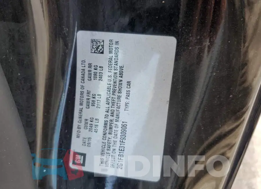 2G1FB1E31F9309061 Photo# 12