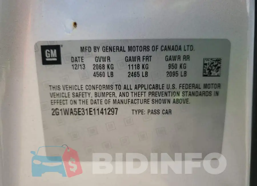 2G1WA5E31E1141297 Photo# 12
