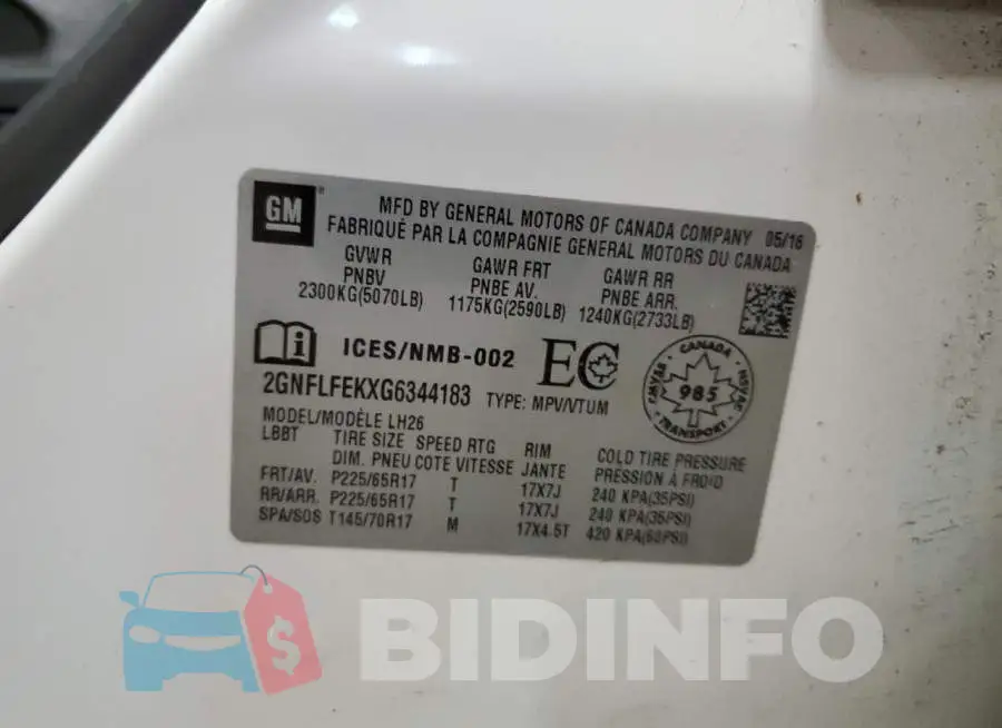 2GNFLFEKXG6344183 Photo# 13